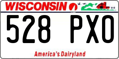 WI license plate 528PXO