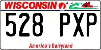 WI license plate 528PXP