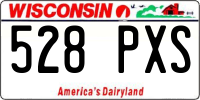 WI license plate 528PXS