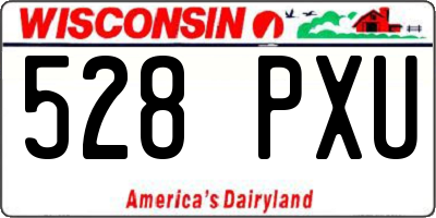 WI license plate 528PXU