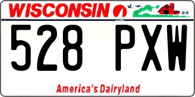 WI license plate 528PXW
