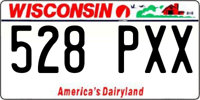 WI license plate 528PXX
