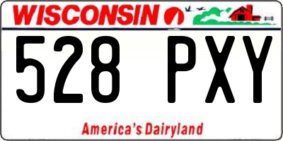 WI license plate 528PXY