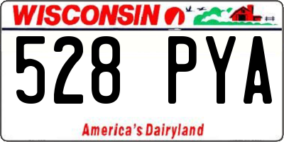 WI license plate 528PYA