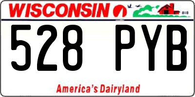 WI license plate 528PYB