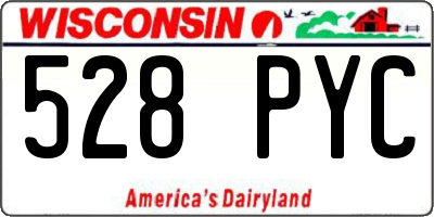 WI license plate 528PYC