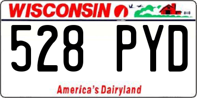 WI license plate 528PYD