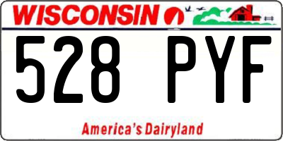 WI license plate 528PYF