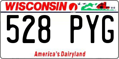 WI license plate 528PYG