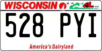 WI license plate 528PYI