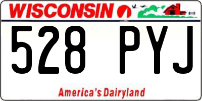 WI license plate 528PYJ