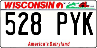 WI license plate 528PYK
