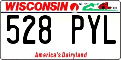 WI license plate 528PYL
