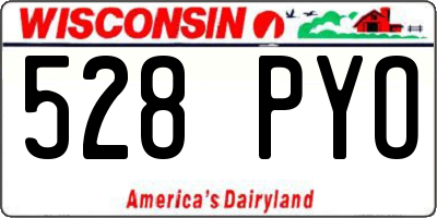 WI license plate 528PYO
