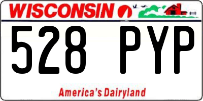 WI license plate 528PYP