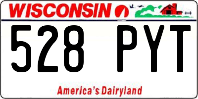 WI license plate 528PYT