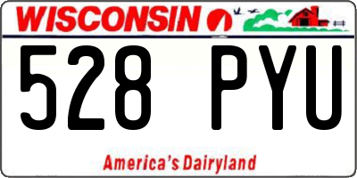 WI license plate 528PYU