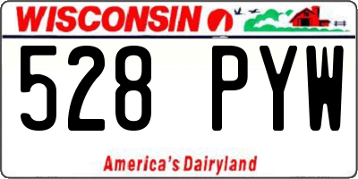 WI license plate 528PYW