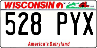 WI license plate 528PYX
