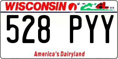 WI license plate 528PYY