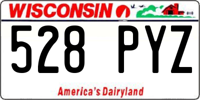 WI license plate 528PYZ