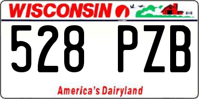 WI license plate 528PZB