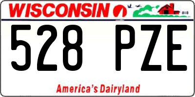 WI license plate 528PZE