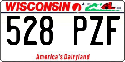 WI license plate 528PZF