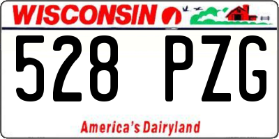 WI license plate 528PZG
