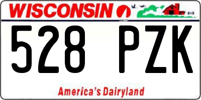 WI license plate 528PZK
