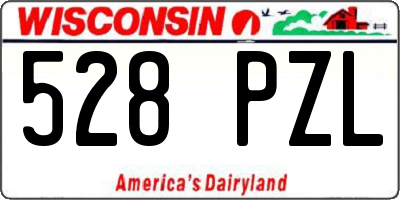 WI license plate 528PZL