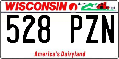 WI license plate 528PZN
