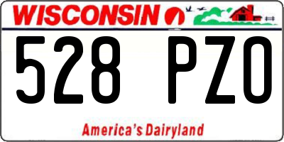 WI license plate 528PZO