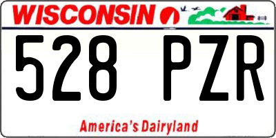 WI license plate 528PZR