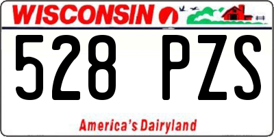 WI license plate 528PZS