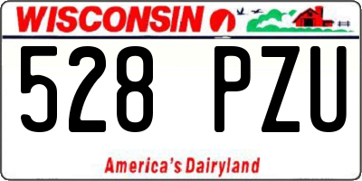 WI license plate 528PZU