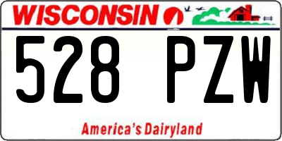 WI license plate 528PZW