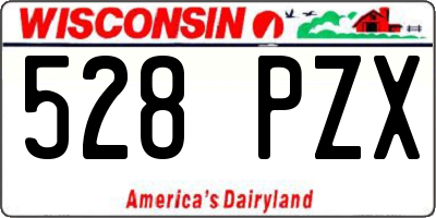 WI license plate 528PZX
