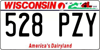 WI license plate 528PZY