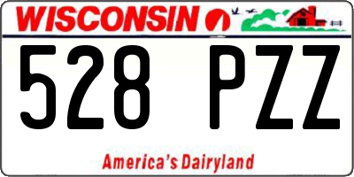 WI license plate 528PZZ