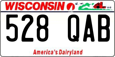 WI license plate 528QAB
