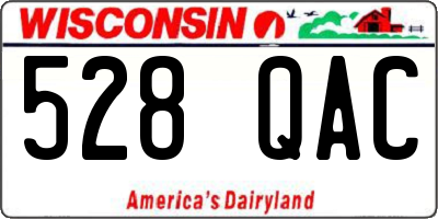 WI license plate 528QAC