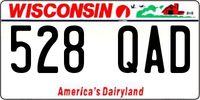 WI license plate 528QAD