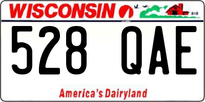 WI license plate 528QAE