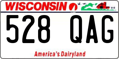 WI license plate 528QAG