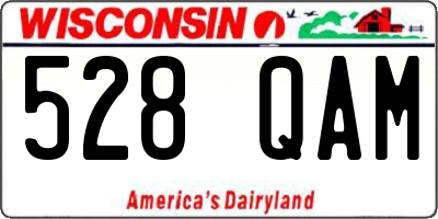 WI license plate 528QAM