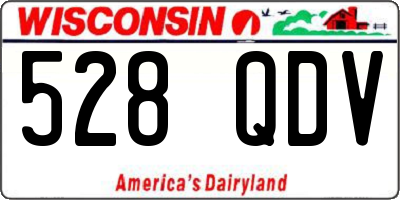 WI license plate 528QDV