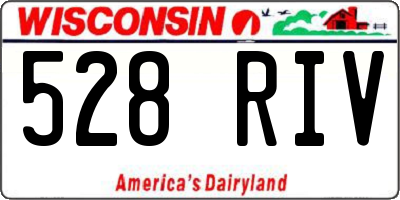 WI license plate 528RIV