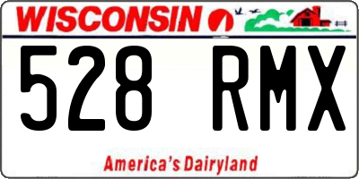 WI license plate 528RMX