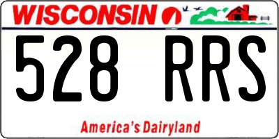 WI license plate 528RRS